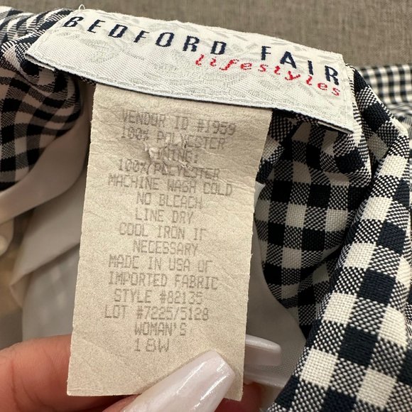 Vintage Bedford‎ Fair Lifestyles Checkered Blazer Jacket 18W Lined Made in USA - Picture 2 of 15